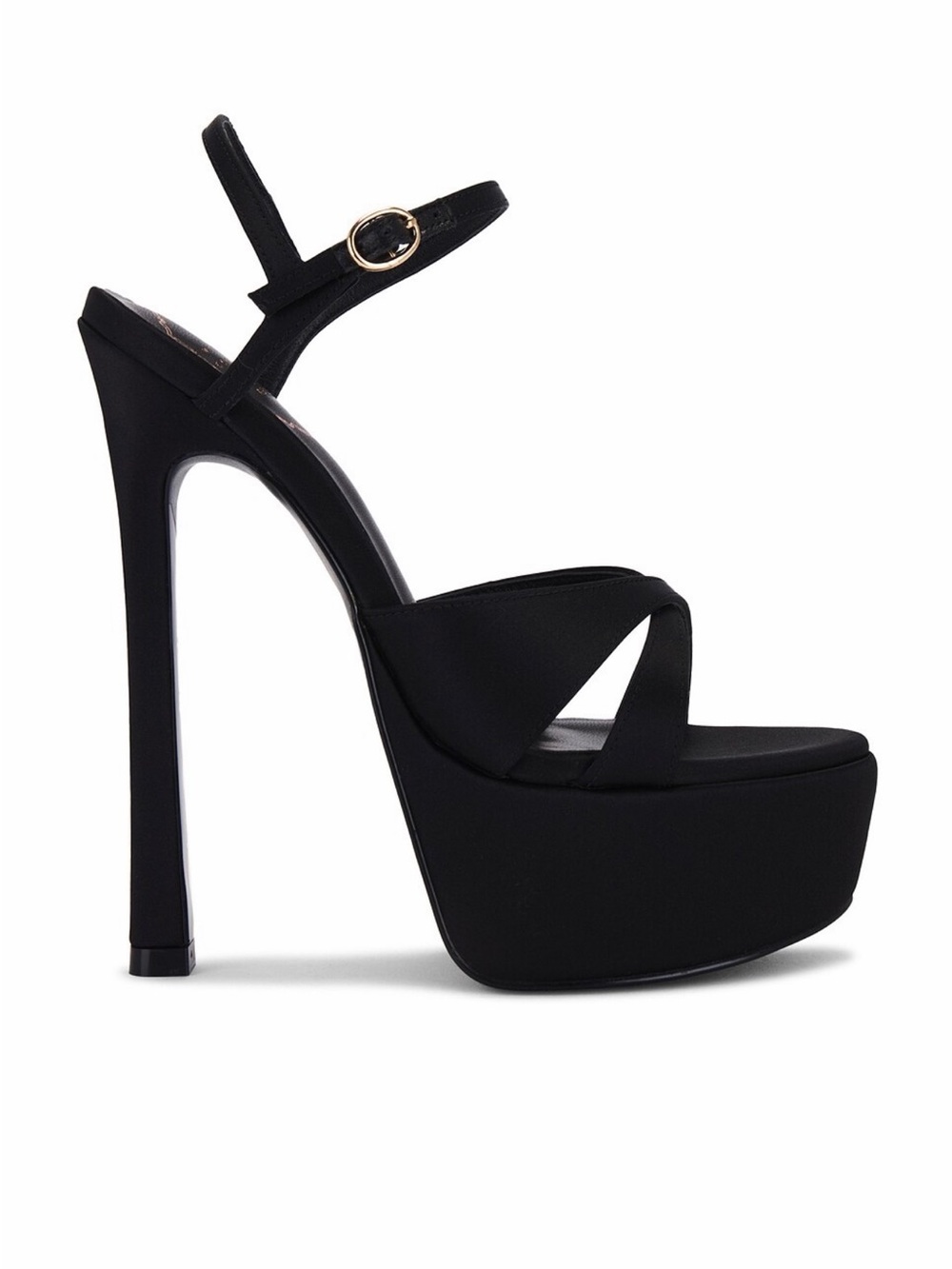 Michael Costello x Revolve Heidi Black Platform Stiletto High Heel Shoes 6 New